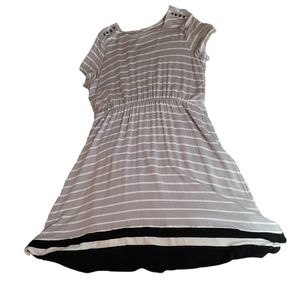 Casual gray t-shirt dress